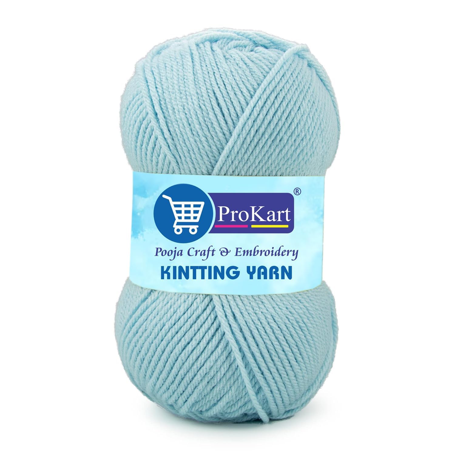 ProKart Premium Knitting Yarn – Soft 4 Ply Hand Knitting & Crochet Yarn (Light Blue)