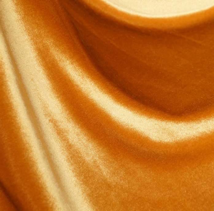 ProKart Premium Velvet Fabric – Golden Yellow Soft Plush Decorative Cloth
