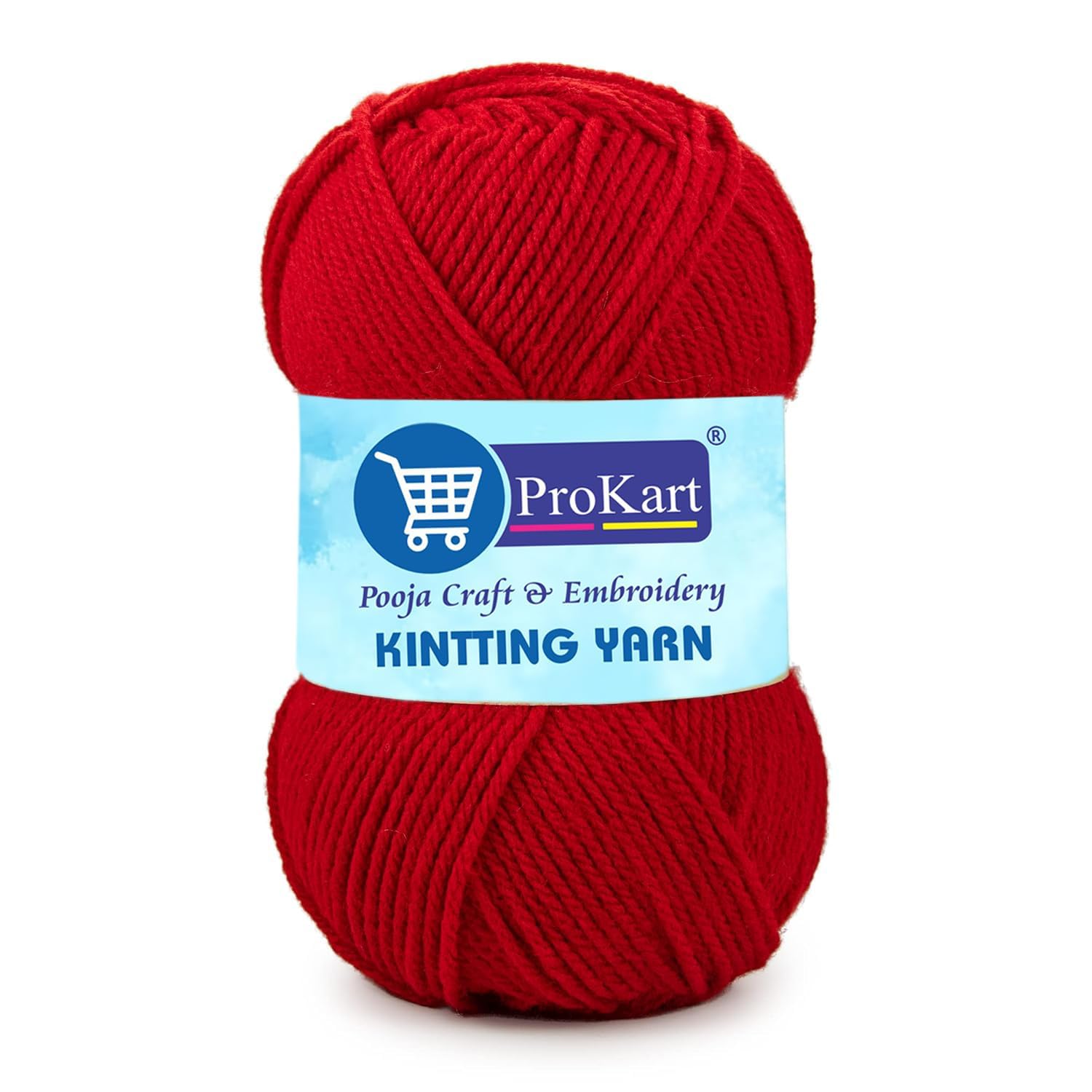 ProKart Premium Knitting Yarn – Bright Red
