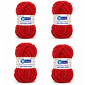 ProKart Premium Red Blankie Yarn – Pack of 4 (100g Each)