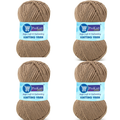 ProKart Premium 4 Ply Woolen Knitting Yarn, Fuchsia Brown (100g x 4 Pack)