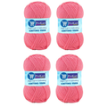ProKart Premium 4 Ply Woolen Knitting Yarn, Flamingo Pink (100g x 4 Pack)