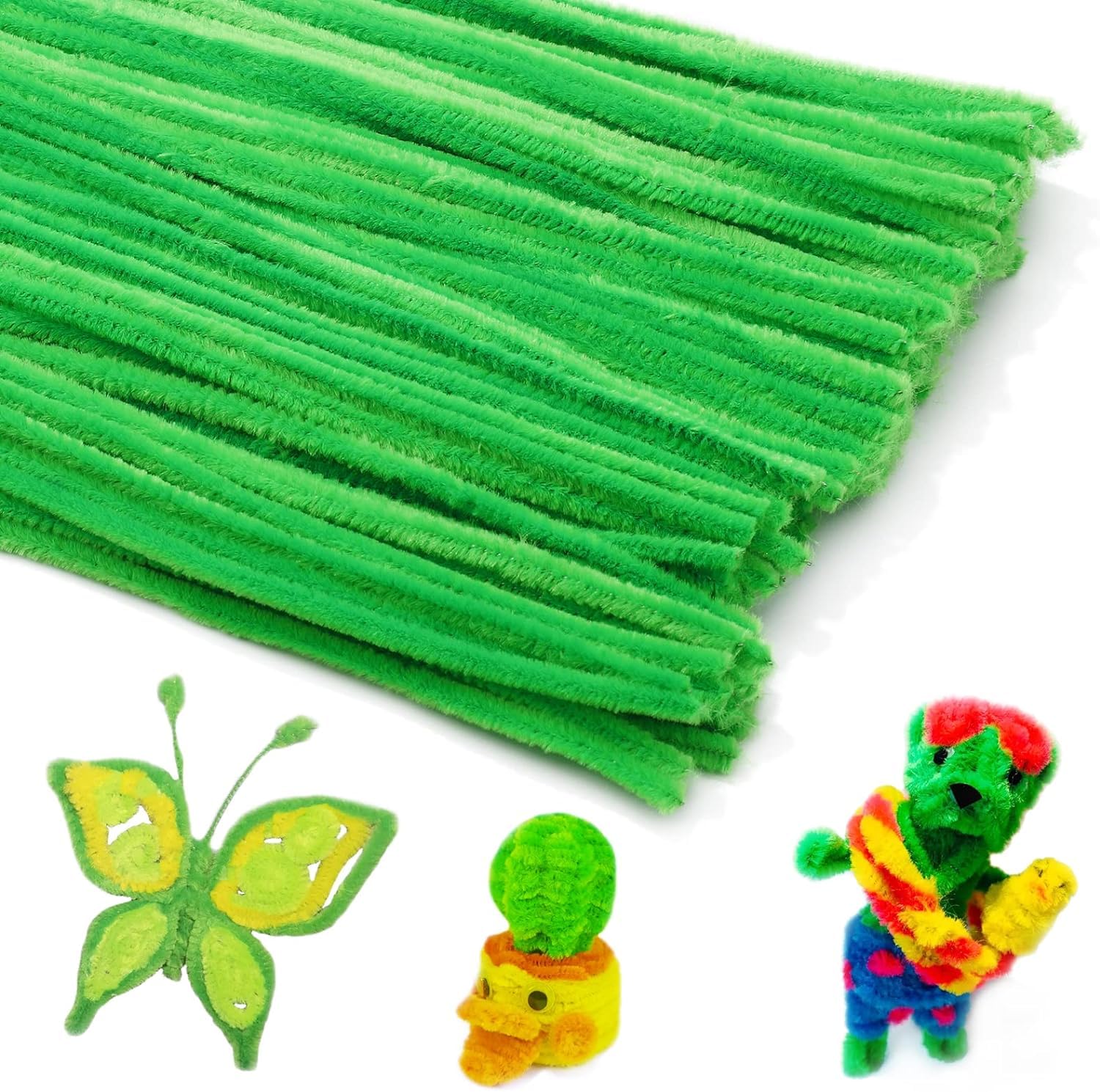 ProKart Light Green Pipe Cleaners for Crafts – 30 Pcs, 12 Inches