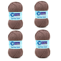 ProKart Premium 4 Ply Woolen Knitting Yarn, Light Wine (100g x 4 Pack)