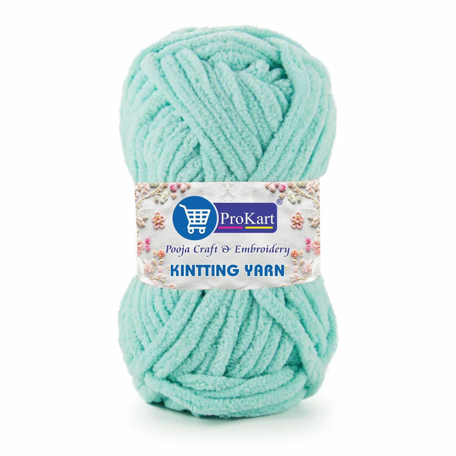 ProKart  Blankie    Yarn – Mint Green | Soft Plush Yarn for Knitting, Crochet,  & DIY Crafts (100g)