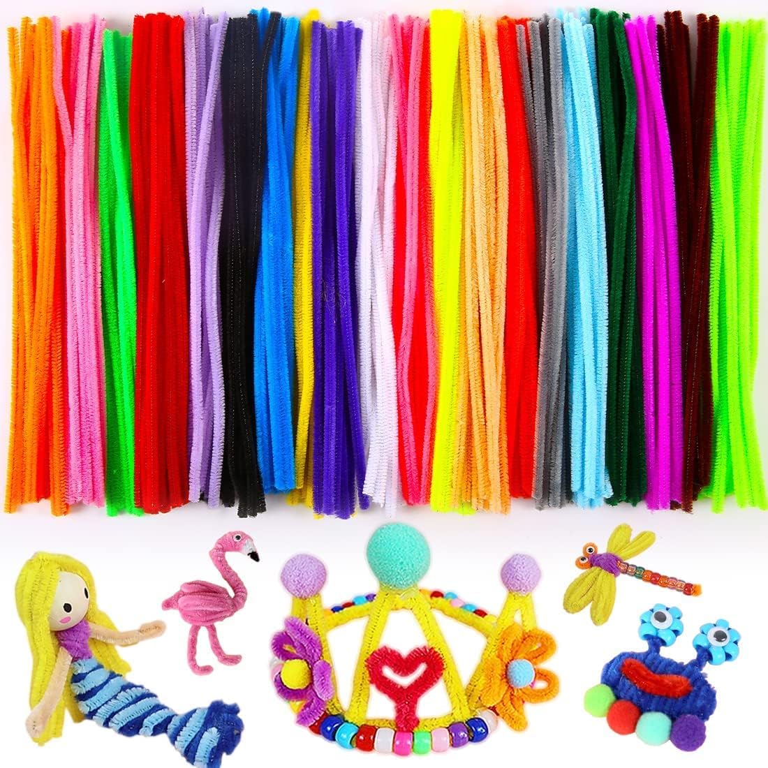 ProKart Multicolor Pipe Cleaners for Crafts – 300 Pcs, 12 Inches