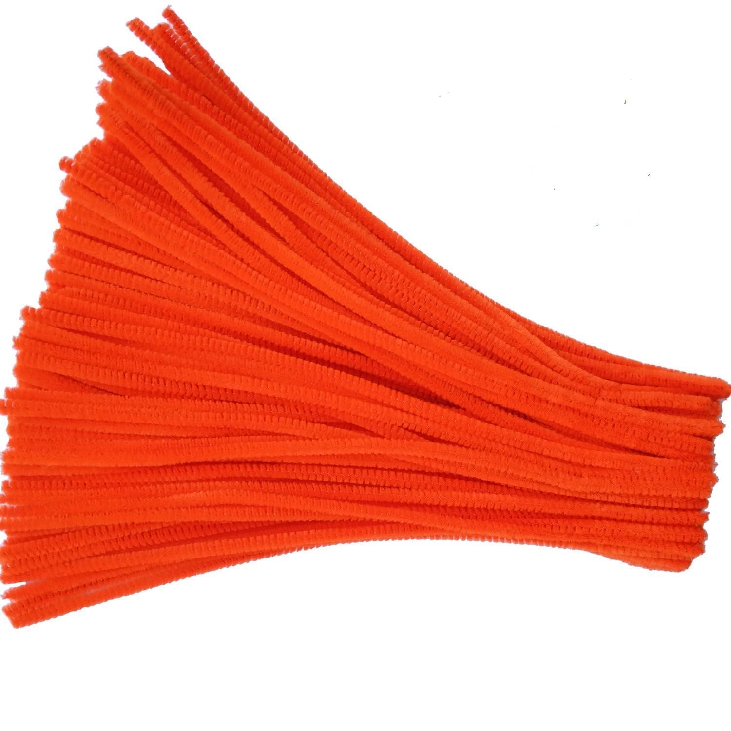 ProKart Orange Pipe Cleaners for Crafts – 100 Pcs, 12 Inches