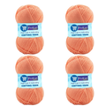 ProKart Premium 4 Ply Woolen Knitting Yarn – Peach (100g x 4 Pack)