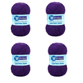 ProKart Premium 4 Ply Woolen Knitting Yarn – Purple (100g x 4 Pack)