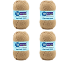 ProKart Premium 4 Ply Woolen Knitting Yarn – sandbrown(100g x 4 Pack)
