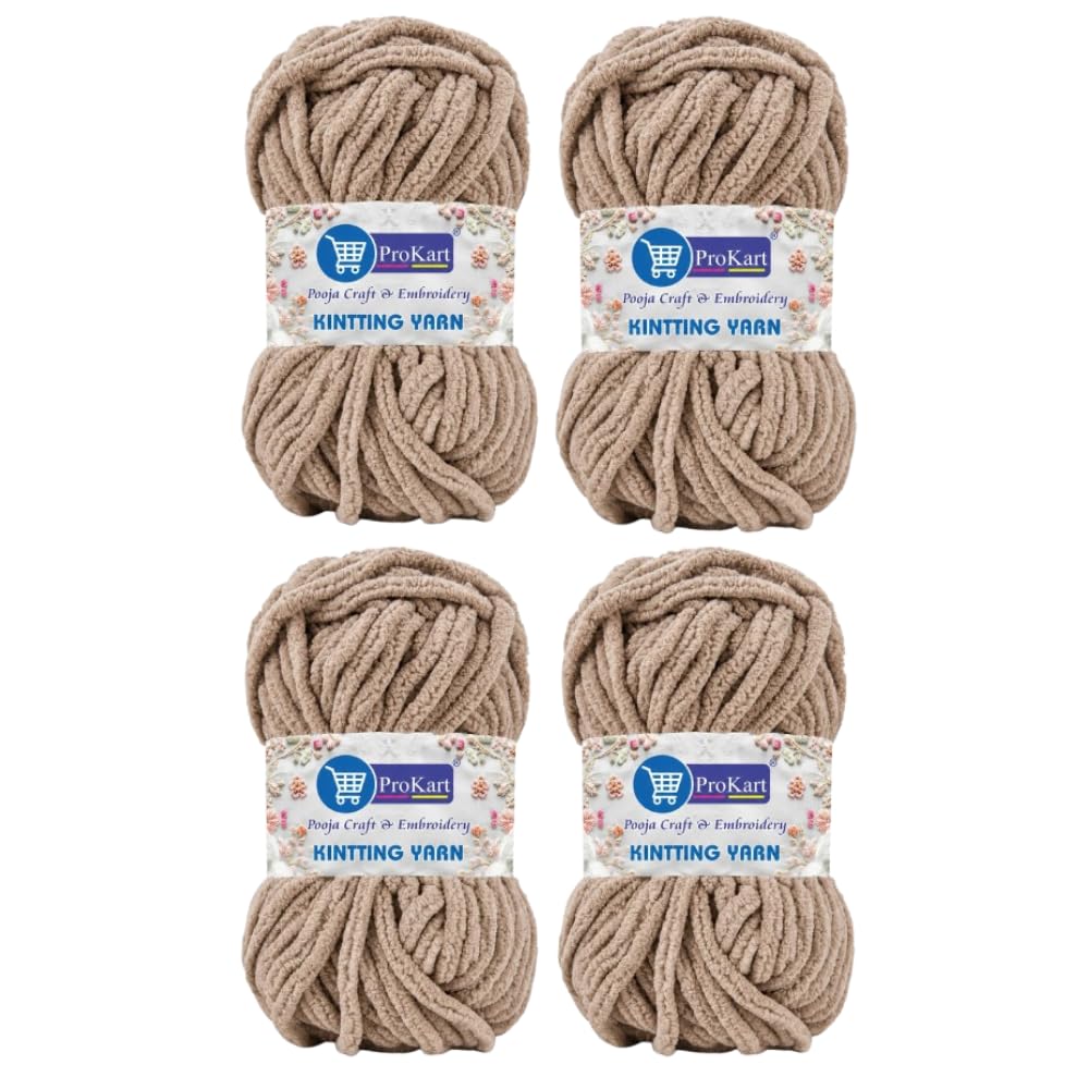 ProKart Premium Blankie Wool(Scotch Mist, 100gms x 4 Pack)