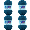 ProKart Premium 4 Ply Woolen Knitting Yarn, Teal Blue (100g x 4 Pack)