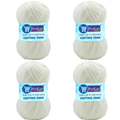 ProKart Premium 4 Ply Woolen Knitting Yarn, White (100g x 4 Pack)
